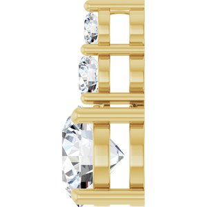 14K Yellow Gold 8 mm Round Pendant Mounting – image 5