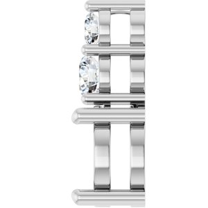 14K White Gold 8 mm Round 1/3 CTW Lab-Grown Diamond Semi-Set Pendant – image 6