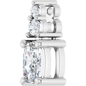Continuum Sterling Silver 5x3 mm Elongated Cushion Pendant Mounting – image 3
