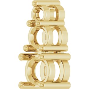 14K Yellow Gold 4.1 mm Round Pendant Mounting – image 4