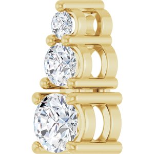 10K Yellow Gold 4.1 mm Round Pendant Mounting – image 3