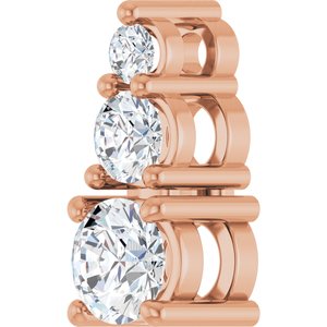 18K Rose Gold 4.1 mm Round Pendant Mounting – image 3