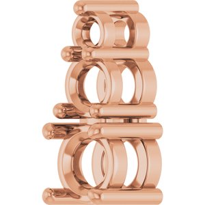 18K Rose Gold 4.1 mm Round Pendant Mounting – image 4