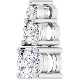 18K White Gold 4.1 mm Round Pendant Mounting – image 3