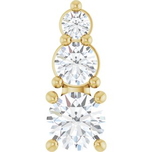 18K Yellow Gold 4.1 mm Round Pendant Mounting