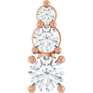 18K Rose Gold 4.1 mm Round Pendant Mounting