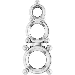 Platinum 4.1 mm Round Pendant Mounting – image 2