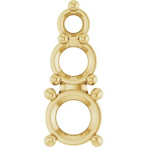 18K Yellow Gold 4.1 mm Round Pendant Mounting – image 2