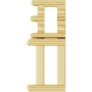14K Yellow Gold 5x2.5 mm Straight Baguette Pendant Mounting – image 6