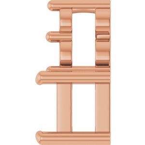 18K Rose Gold 3.5x3.5 mm Square Pendant Mounting – image 6