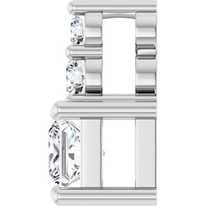 Platinum 3.5x3.5 mm Square Pendant Mounting – image 5