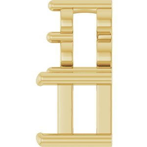 14K Yellow Gold 3.5x3.5 mm Square Pendant Mounting – image 6