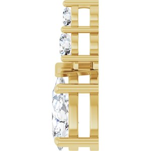 14K Yellow Gold 10.5x5.5 mm Pear Pendant Mounting – image 5