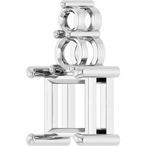 Continuum Sterling Silver 6.5x6.5 mm Square Pendant Mounting – image 4