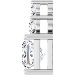 10K White Gold 6.5x6.5 mm Square Pendant Mounting – image 5