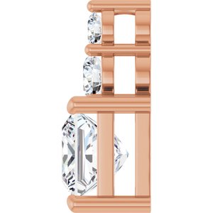 10K Rose Gold 6.5x6.5 mm Square Pendant Mounting – image 5