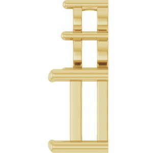 14K Yellow Gold 6.5x6.5 mm Square Pendant Mounting – image 6