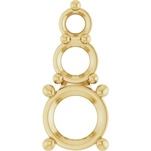 10K Yellow Gold 5.2 mm Round Pendant Mounting – image 2