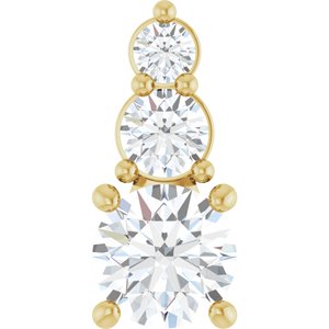 10K Yellow Gold 5.2 mm Round Pendant Mounting