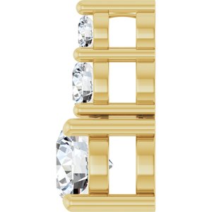 18K Yellow Gold 5.2 mm Round Pendant Mounting – image 5
