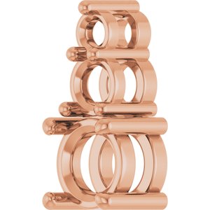 10K Rose Gold 5.2 mm Round Pendant Mounting – image 4