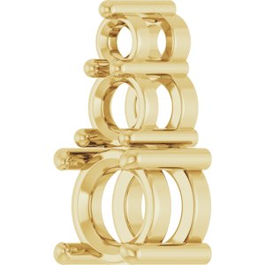 10K Yellow Gold 5.2 mm Round Pendant Mounting – image 4