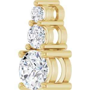 14K Yellow Gold 5.2 mm Round Pendant Mounting – image 3
