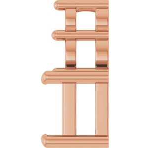 10K Rose Gold 4.5x4.5 mm Square Pendant Mounting – image 6