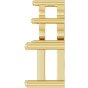 18K Yellow Gold 4.5x4.5 mm Square Pendant Mounting – image 6