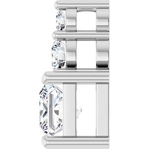 Platinum 4.5x4.5 mm Square Pendant Mounting – image 5