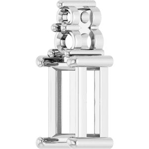 Continuum Sterling Silver 6x3 mm Straight Baguette Pendant Mounting – image 4