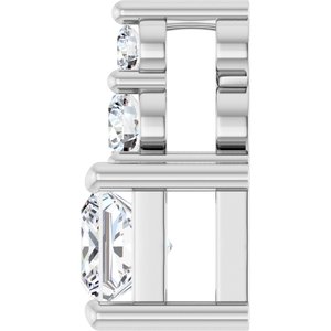 10K White Gold 3.75x3.75 mm Square Pendant Mounting – image 5
