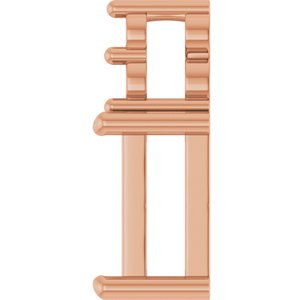 18K Rose Gold 6x3 mm Straight Baguette Pendant Mounting – image 6
