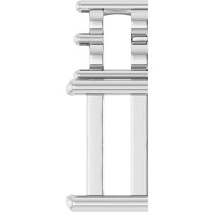 14K White Gold 6x3 mm Straight Baguette Pendant Mounting – image 6