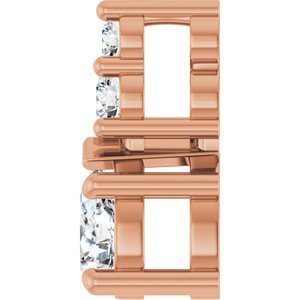 18K Rose Gold 4.5x3 mm Pear Pendant Mounting – image 5