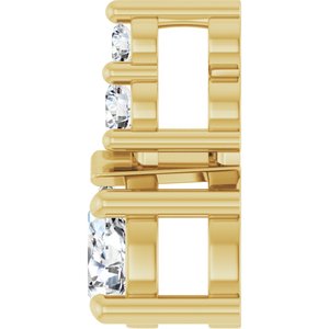 18K Yellow Gold 4.5x3 mm Pear Pendant Mounting – image 5