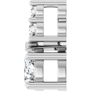 14K White Gold 4.5x3 mm Pear Pendant Mounting – image 5