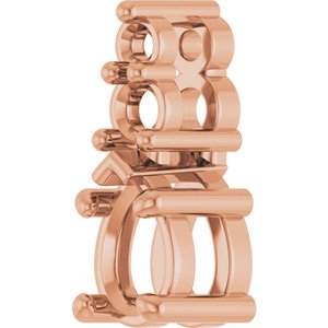 10K Rose Gold 4.5x3 mm Pear Pendant Mounting – image 4