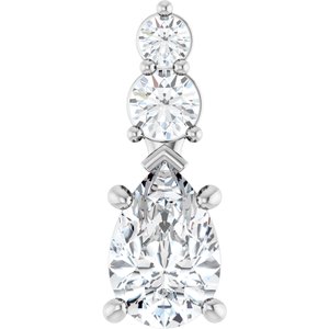 Sterling Silver 9x6 mm Pear Pendant Mounting