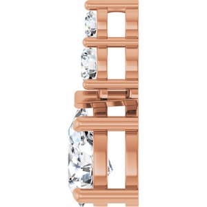 14K Rose Gold 9x6 mm Pear Pendant Mounting – image 5