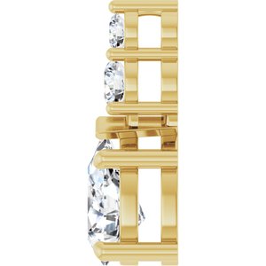 14K Yellow Gold 9x6 mm Pear Pendant Mounting – image 5