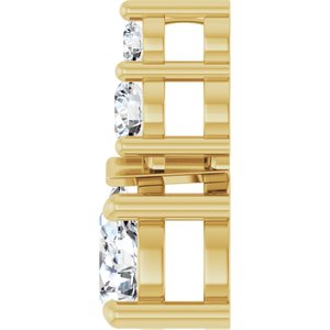 18K Yellow Gold 6x4 mm Pear Pendant Mounting – image 5