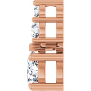 14K Rose Gold 6x4 mm Pear Pendant Mounting – image 5