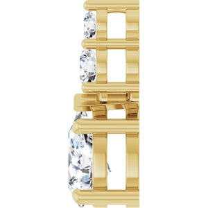 14K Yellow Gold 8.5x5.5 mm Pear Pendant Mounting – image 5