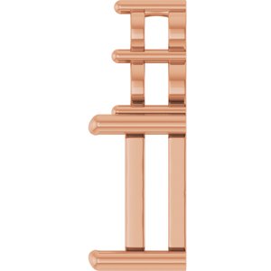 10K Rose Gold 9x7 mm Emerald Pendant Mounting – image 6