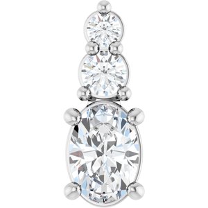 Continuum Sterling Silver 5x3.5 mm Oval Pendant Mounting