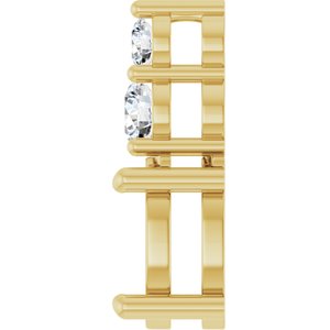 14K Yellow Gold 8.5x6.5 mm Oval 1/3 CTW Natural Diamond Semi-Set Pendant – image 6
