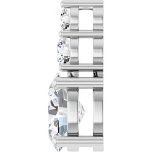 14K White Gold 8.5x6.5 mm Oval 1/4 CTW Lab-Grown Diamond Semi-Set Pendant – image 5
