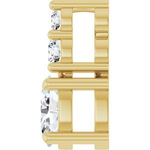 10K Yellow Gold 5x3.5 mm Oval Pendant Mounting – image 5