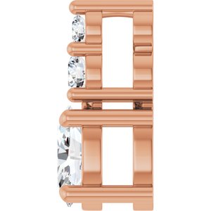 14K Rose Gold 5x3.5 mm Oval Pendant Mounting – image 5